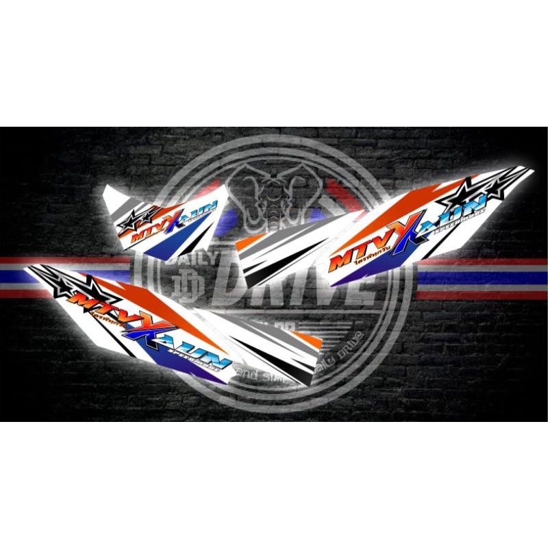HONDA XRM 125 CARB/TRINITY DECAL STICKER (MTV X AUN DESIGN) Shopee