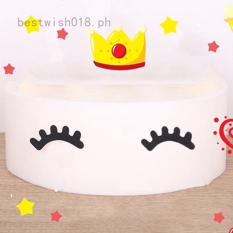 unicorn eyelash cake topper kids birthday cake decoration party lovely