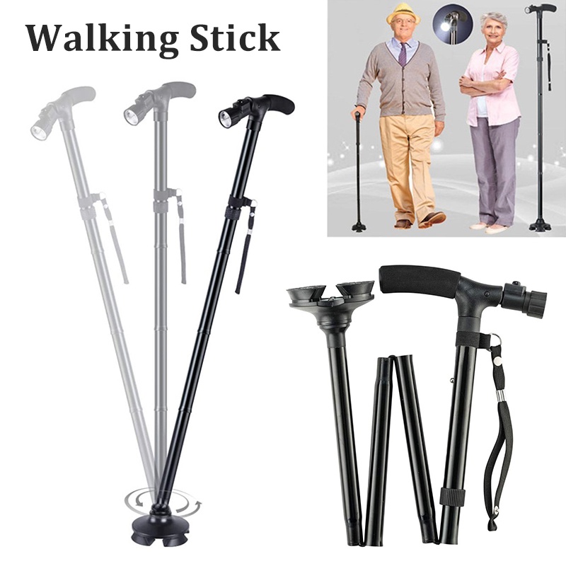 Adjustable Folding Canes with Led Lights Elderly Best Mobility Aids Cane Shopee Philippines