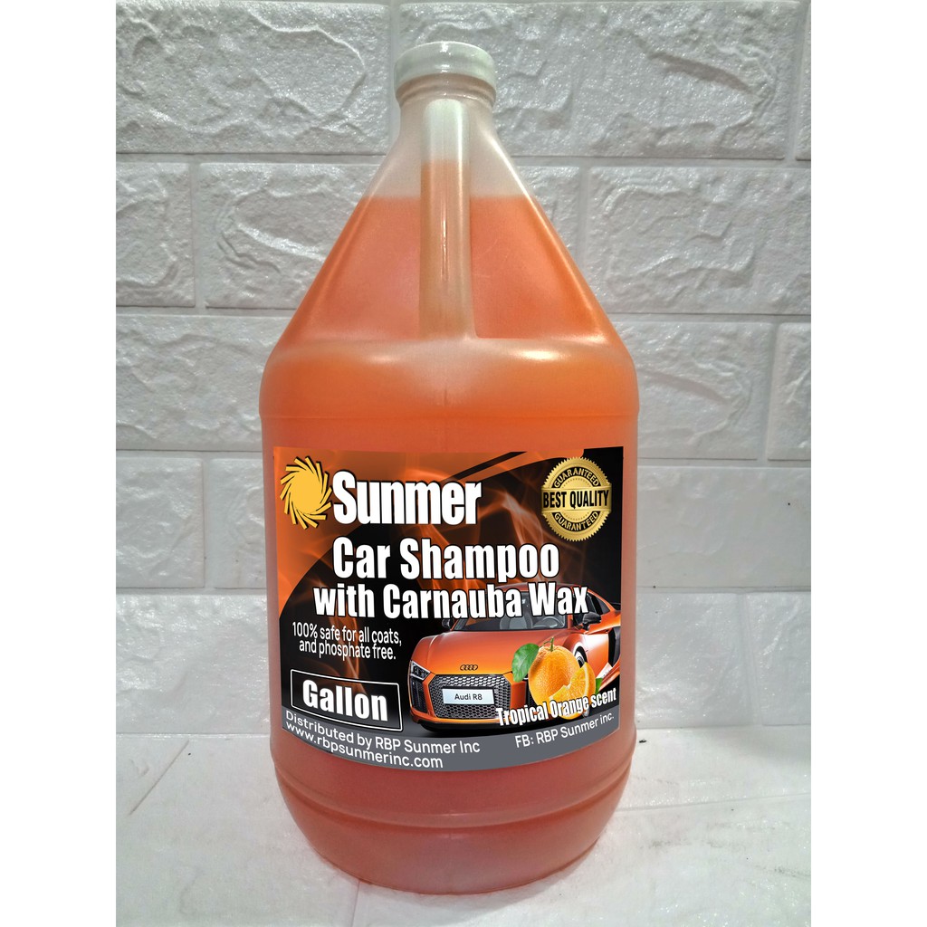 Car Shampoo with carnauba wax (Tropical Orange/Gallon) Shopee Philippines