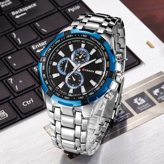 CURREN Brand Fashion Casual Men's Quartz Sports Watch  Men's Business Stainless Steel Strap Waterproof Watch #4