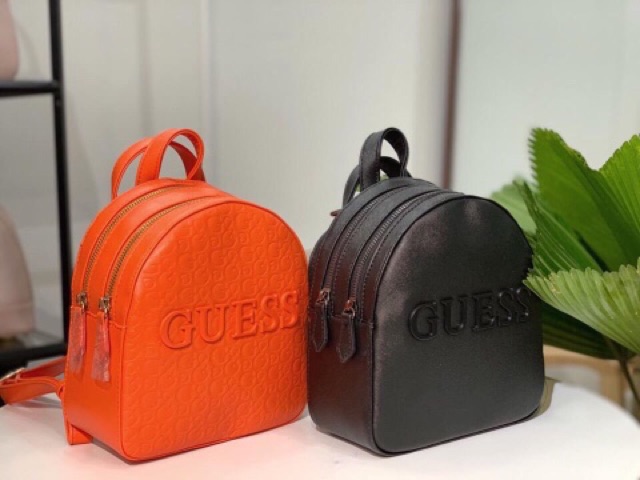 guess mini backpack white