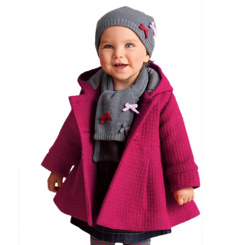 little girl red pea coat