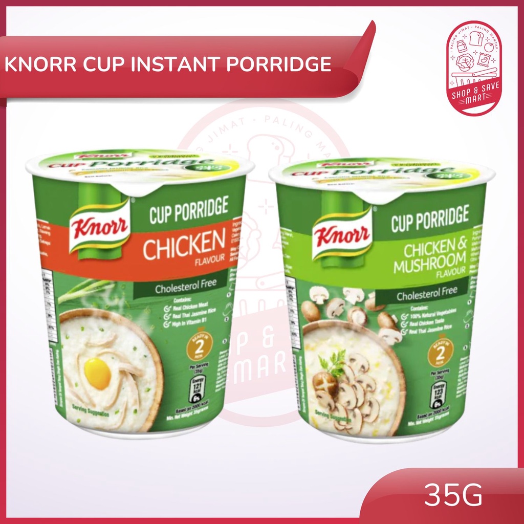 Knorr Instant Porridge Cup 35g (Flavor Chicken / Mushroom & Chicken