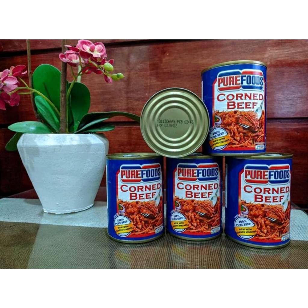 Purefoods Corned beef 100 Pure Beef 380g Easy Open Can food snack seasonings sold by pc