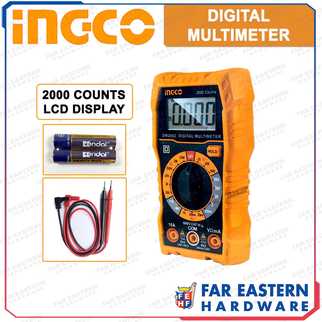 INGCO Digital Multimeter Electrical Tester INPTCL Shopee Philippines