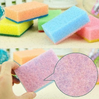 1pcs Household Kitchen Dish Washing Cleaning Sponges Scouring Tool Colored Cleaner Sponges Pads E0X4 #9