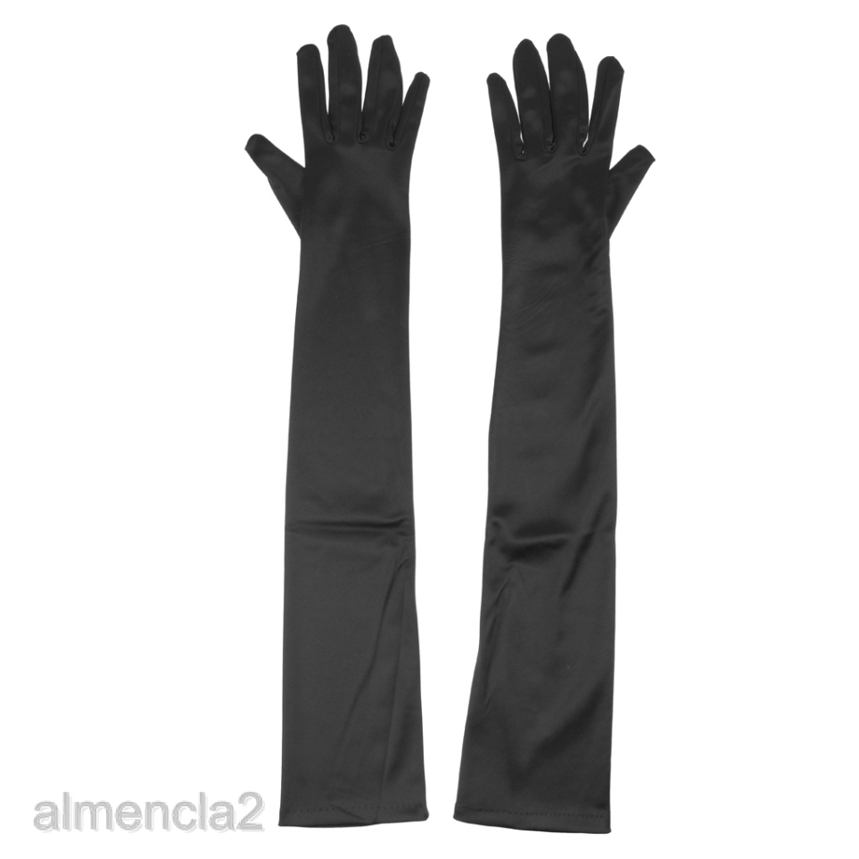 black prom gloves