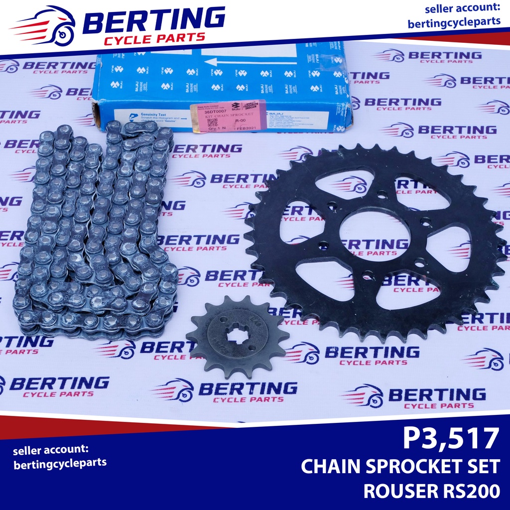 CHAIN SPROCKET SET Rouser RS200 14T 41T 520 Genuine 36DT0007 Shopee