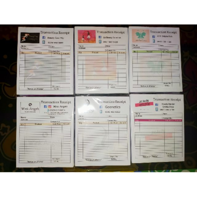 4x5 100 sheets temporary receiptunofficial receipt