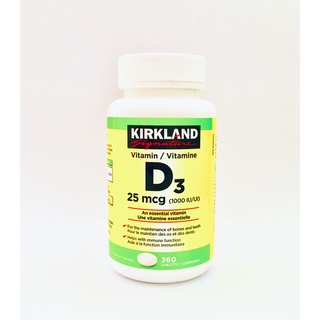 KIRKLAND SIGNATURE VITAMIN D3 1000 IU 25MCG (360 TABLETS) MADE IN CANADA EXPIRY DATE 4/2025 #1