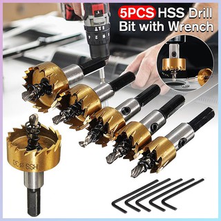 5PCS Hole Saw Tooth Kit HSS Steel Drill Bit Set Cutter Tool For Metal Wood Alloy