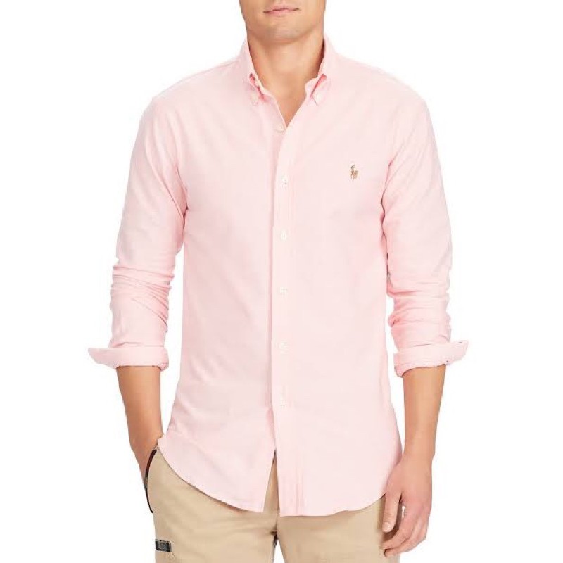 Make way Prove jelly Men's Authentic Ralph Lauren Pink Long Sleeves Polo | Shopee Philippines