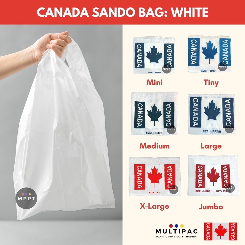 white-plastic-sando-bag-canada-brand-mini-tiny-medium-large-xl