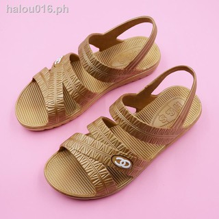 plastic flat sandals