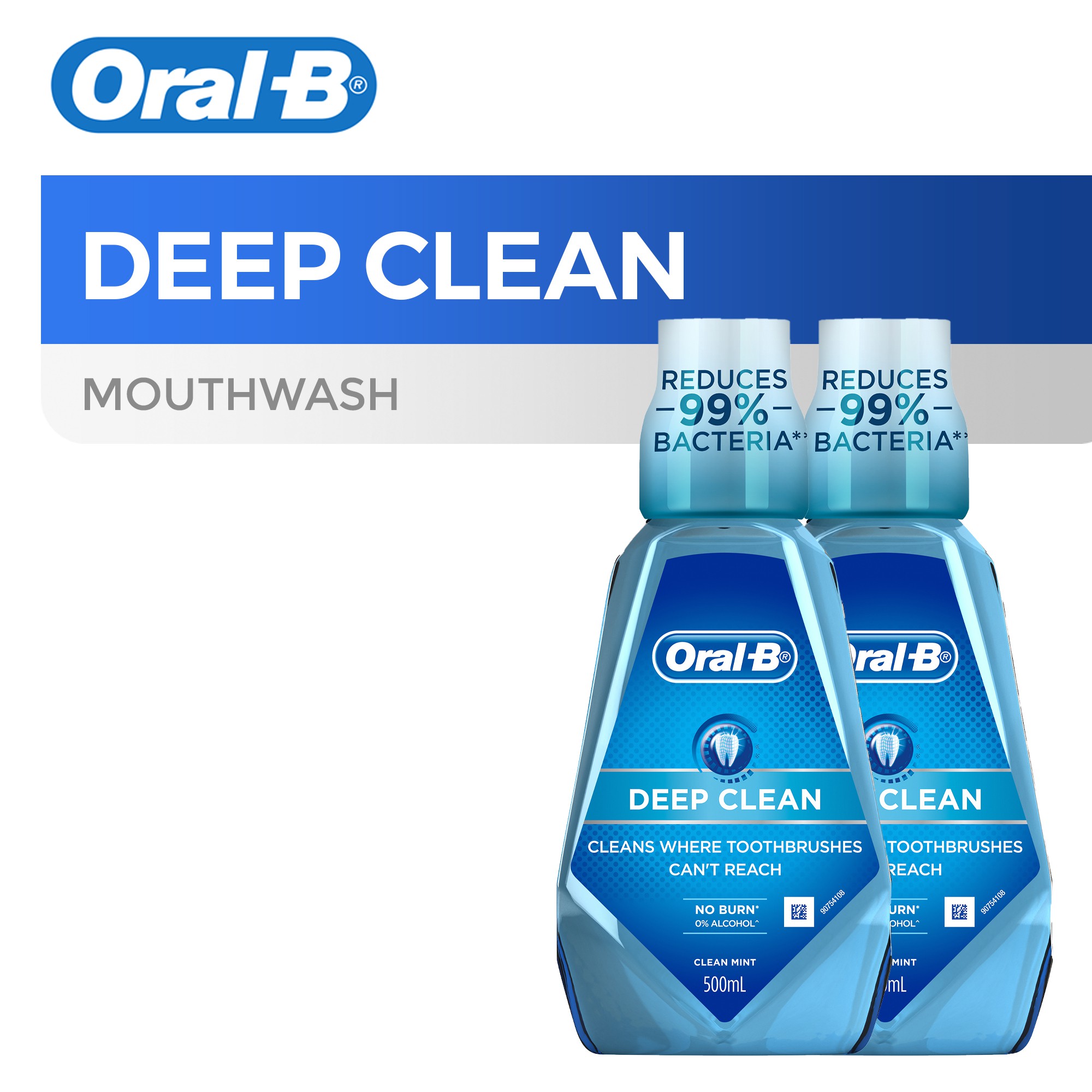 Oral-B Mouthwash Deep Clean 500mL Duo | Shopee Philippines