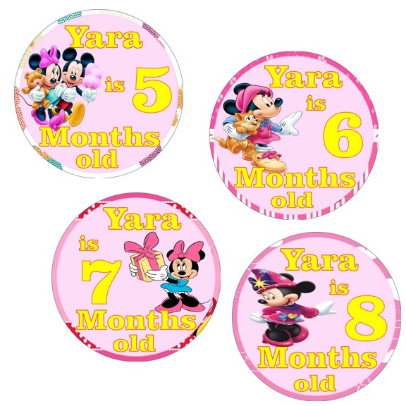 Minnie Mouse 12 Months Baby Milestone Stickers Shopee Philippines