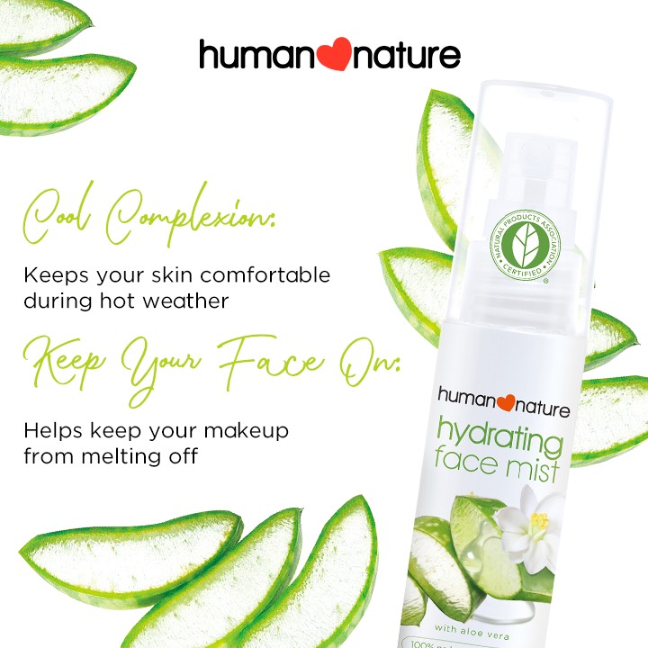 Human Nature Hydrating Face Mist with Aloe Vera; 50ml Shopee Philippines