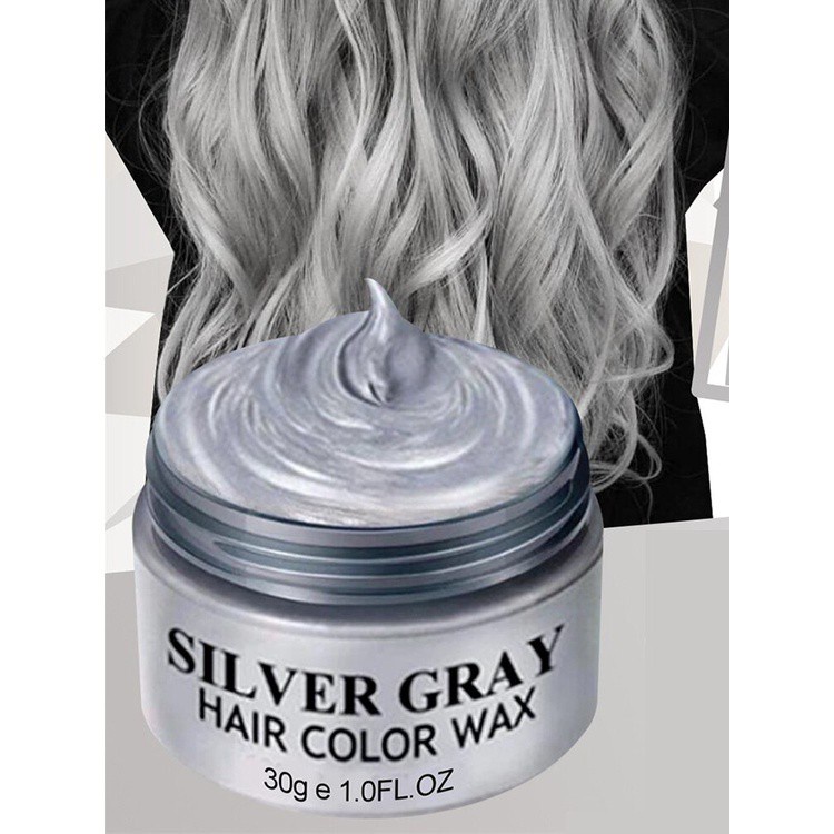 120g Silver Hair Wax Disposable Hair Dye Light Gray White Color Hair Dye  Cream One-time Molding | Shopee Philippines