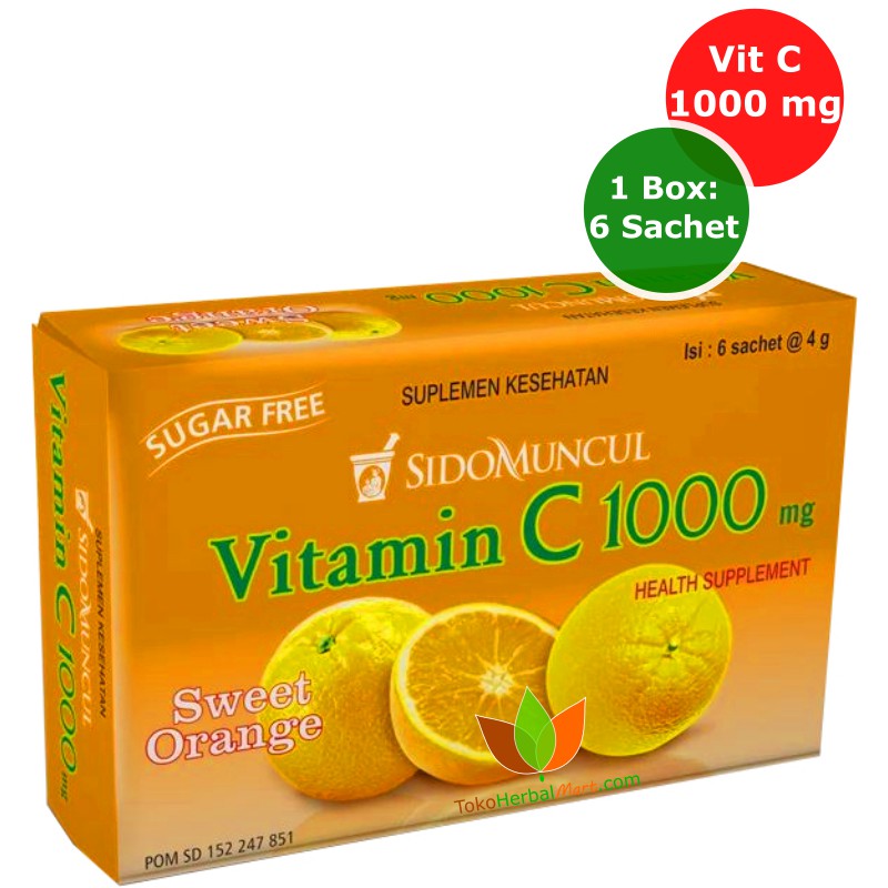 30 Sachets Of Sidomuncul Vitamin C 1000 Mg Orange Flavor Sweet Orange Vit C Body Supplements Shopee Philippines