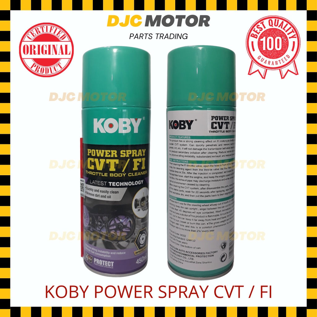 KOBY Power Spray CVT / FI Throttle Body Cleaner (450ml) CVT Cleaner