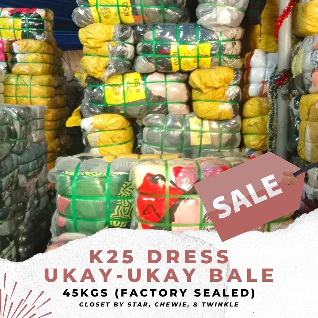 K25 Midi Mix Maxi Dress Ukayukay Bale 45kgs (Factory Sealed) Shopee