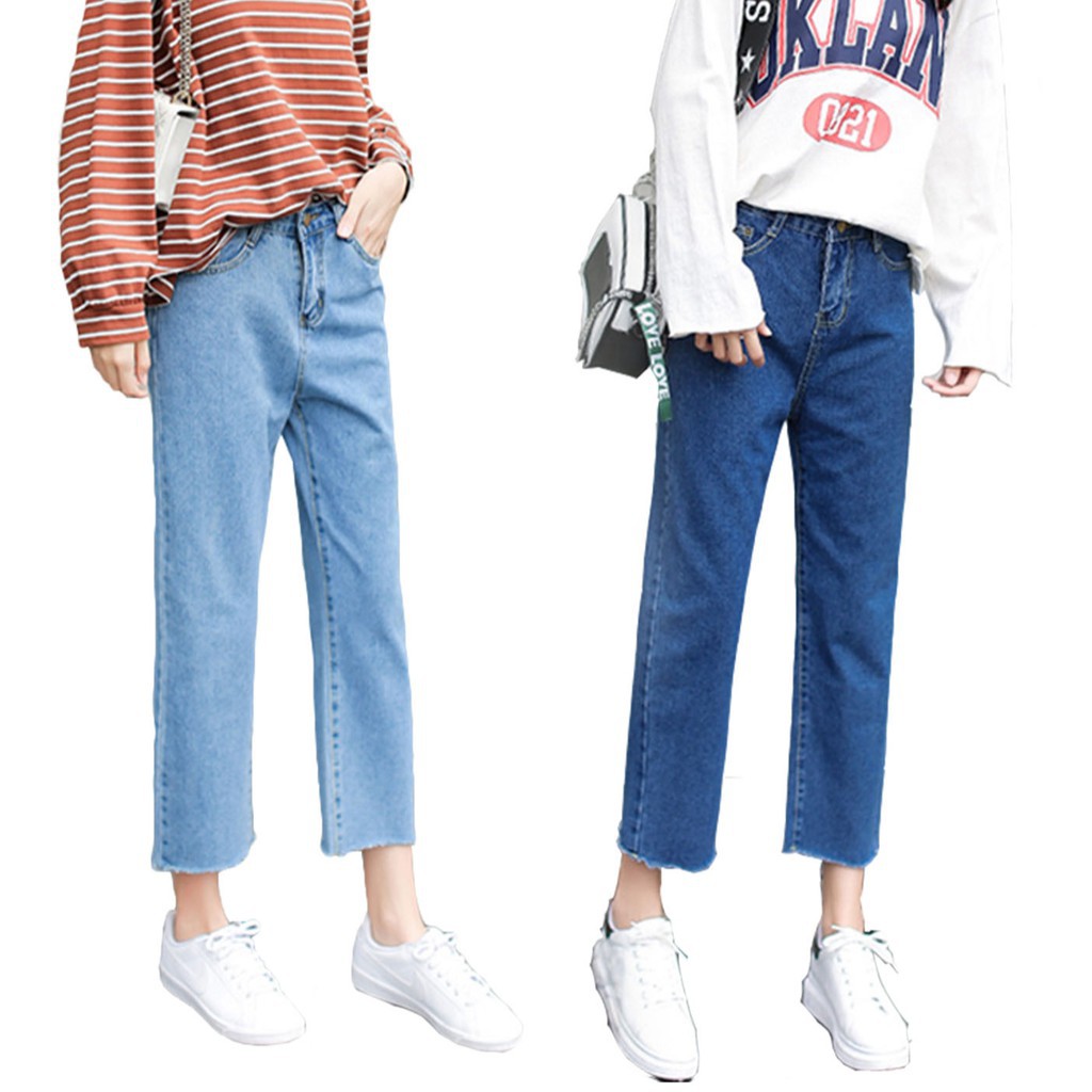 long straight jeans womens