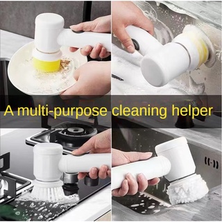5 in1 Handheld Electric Brush Cleaning Brush Kitchen Bathroom Sink Cleaning Tool 3 Brush Head #3