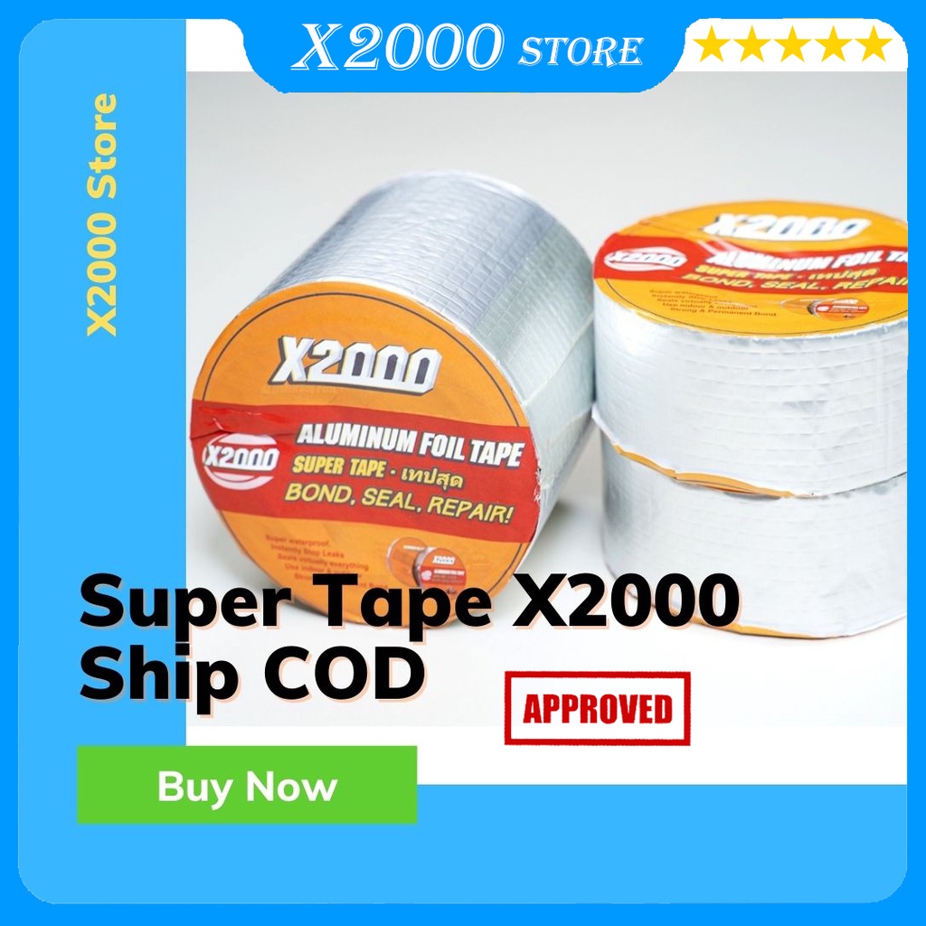 Authentic Super Tape X2000 Self Adhesive Waterproof Tape Aluminum
