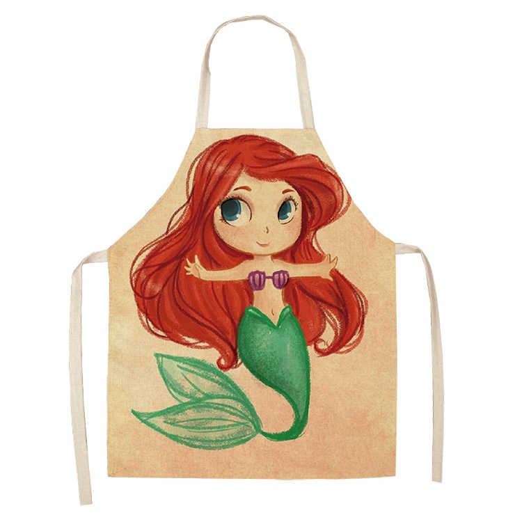 Mimilan cartoon mermaid Apron for Women kids with Adjustable Strap，Bib ...