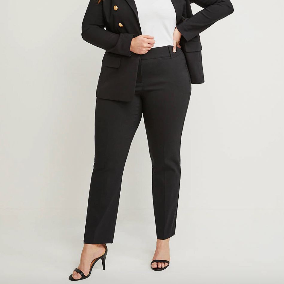 black plus size pants