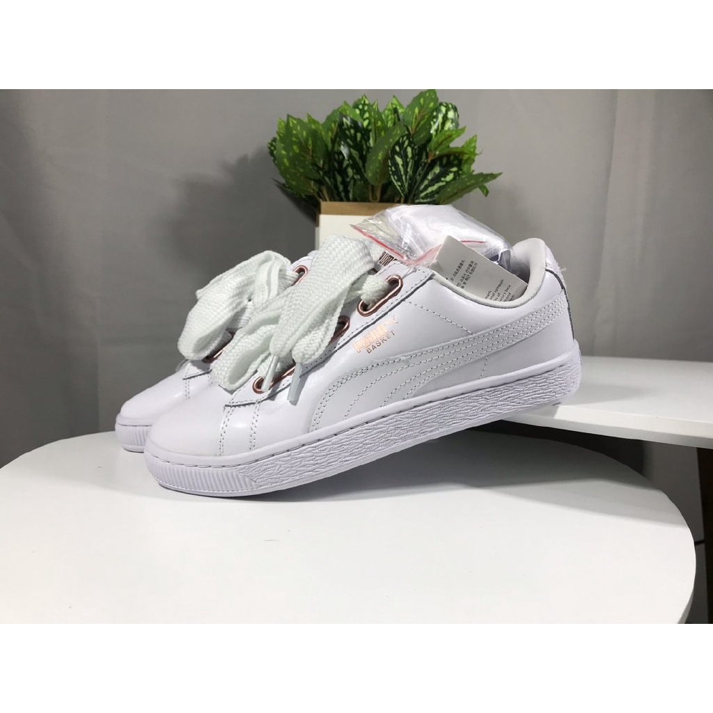 puma basket heart leather