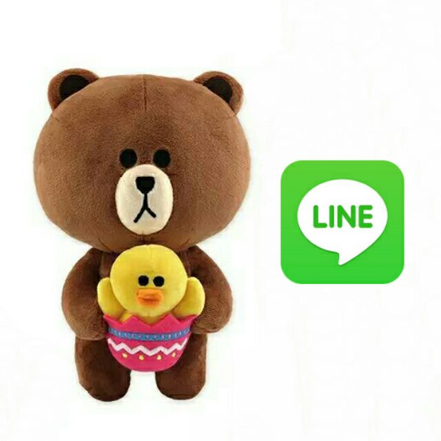 line brown bear plush toy