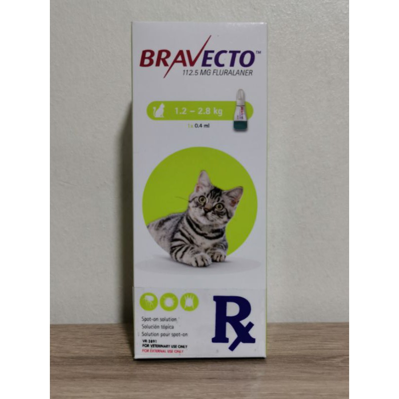 Bravecto Spot On For Cats 1 2 2 8 Kg 1 Pipette Only Shopee Philippines