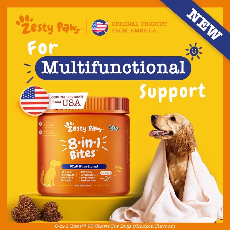 Zesty Paws 8in1 Multivitamin Bites for Dogs of all Ages Shopee