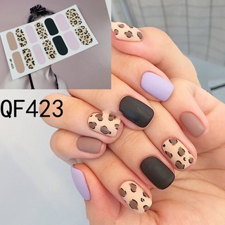 leopard nail stickers