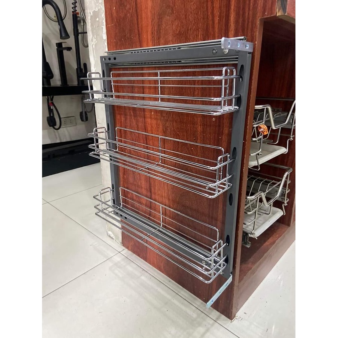 Wall Mounted Condiments Rack Pull out Basket Shopee Philippines