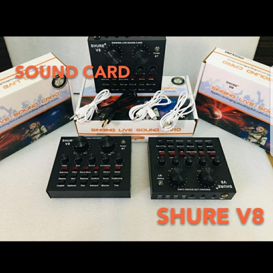 Sound CARD SHURE V8 MIXER AUDIO SOUND CARD / V 8 MIXER CARD Shopee