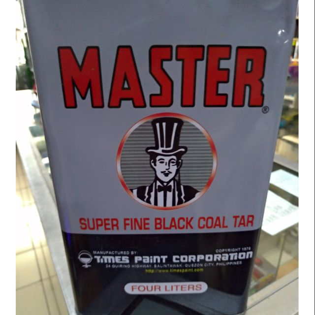 Master Black Coal Tar Super Fine , Alkitran Gallon / 4 Liters Shopee