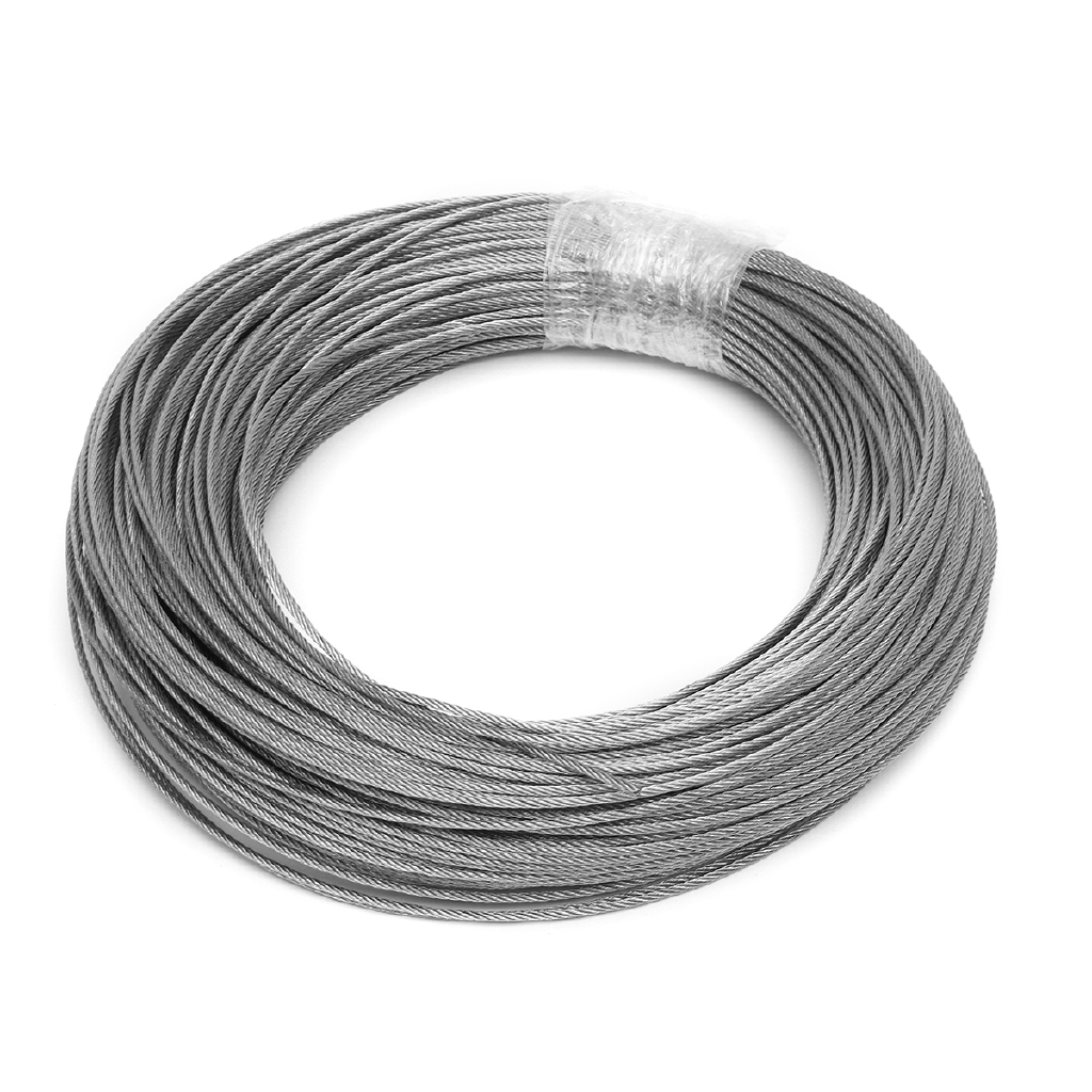 304 10m/ lot 1mm Galvanized Stainless Steel Wire 7×7 Rope Tensile Diameter Cable 