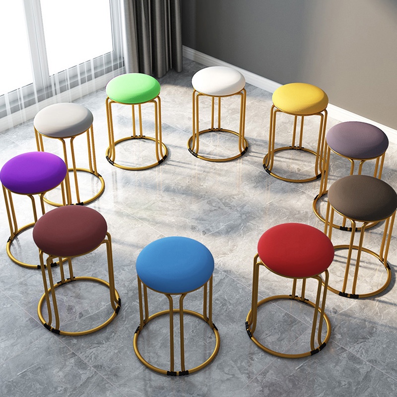 Living Room Stool 4Piece Set Of Light Luxury Steel Stool Can Be Stacked Small Nordic Dining