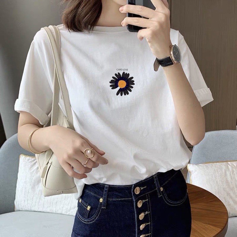 Korean Style T Shirt For Women 2026.fashion korean tshirt for women round neck tees | Shopee Philippines