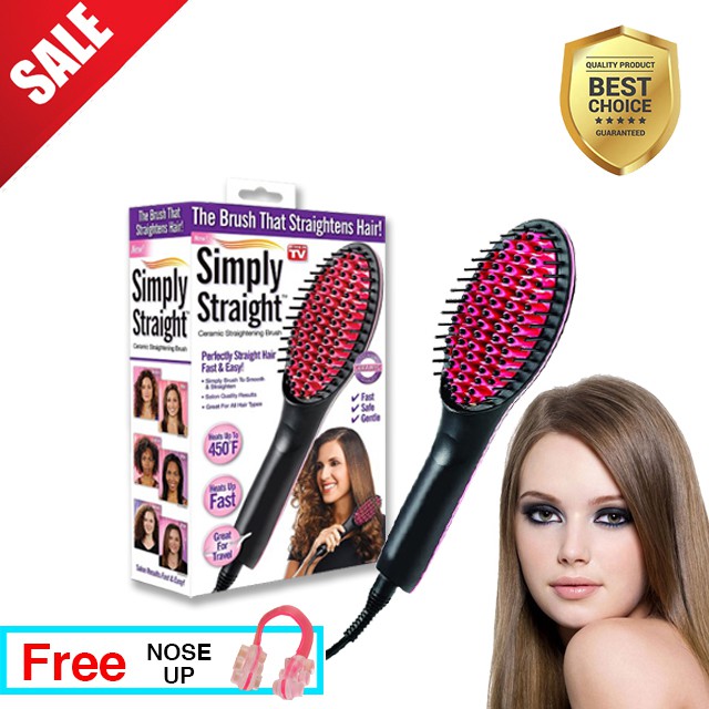 easy hair straightener brush