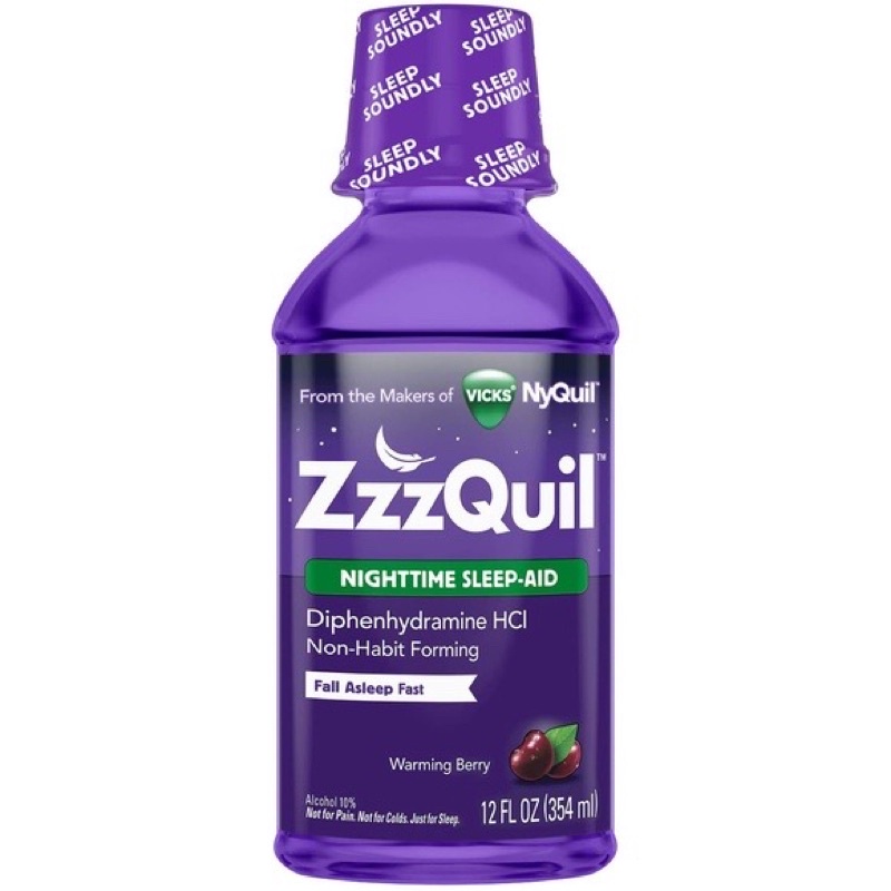 ZzzQuil - Night time Sleep Aid (Warming Berry) - 12oz/354ml | Shopee ...