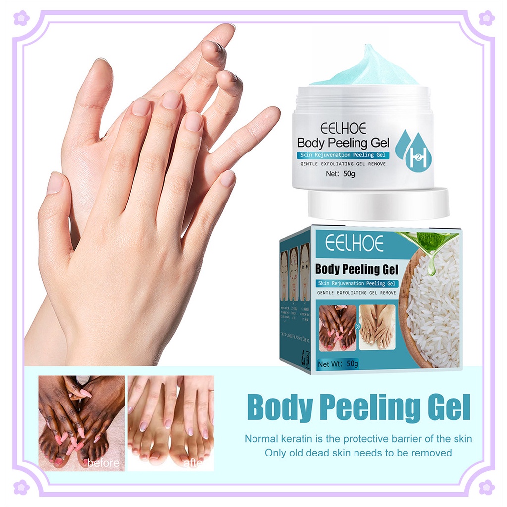 Eelhoe 50g Body Peeling Gel Remove Cutin Clean Pores Exfoliating Scrub Moisturizing Skincare Peeled Skin Rejuvenation Body Lotion