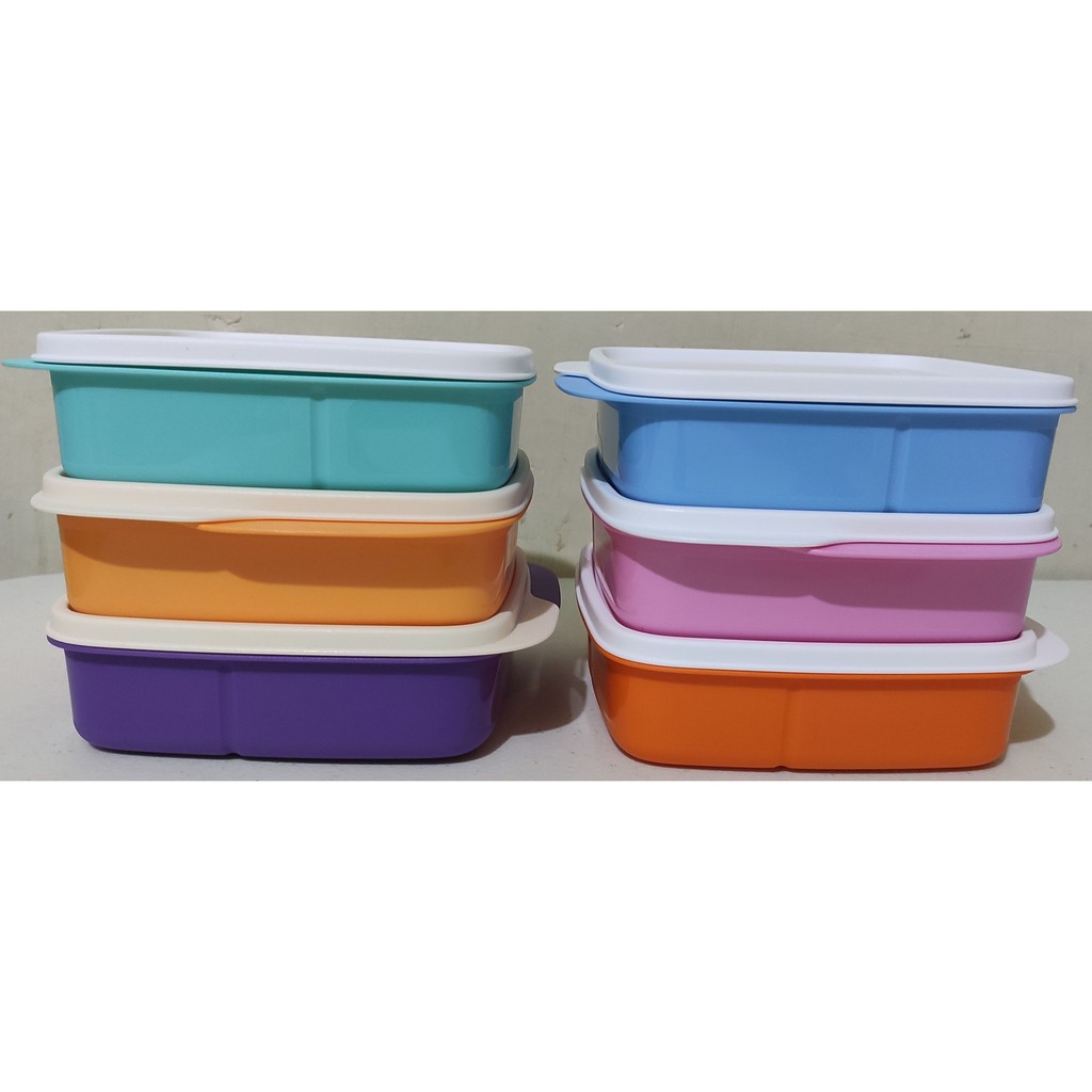 TUPPERWARE Square Divided Lunch Box 550ml | Shopee Philippines