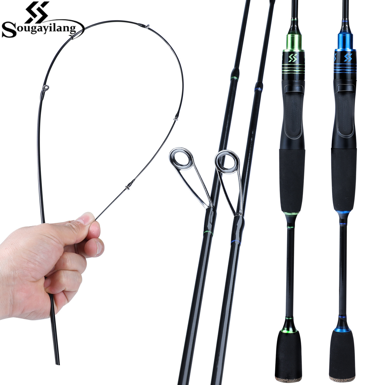 Sougayilang New Type 1.8M/2.1M Fishing Rod With Carbon Fiber Spinning ...