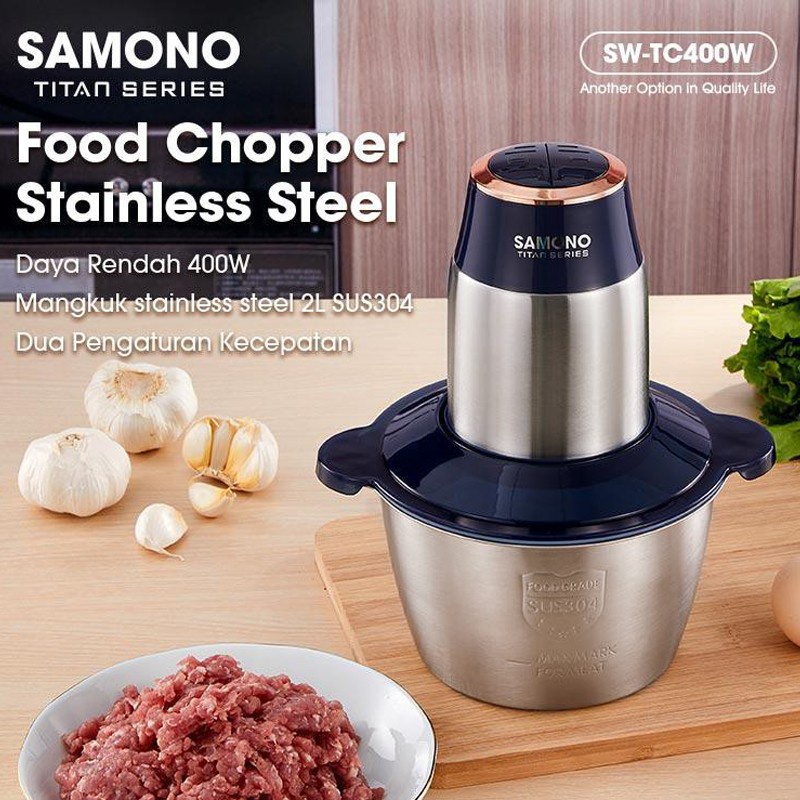 Samono 400W Food Chopper Stainless Steel Blender 2 Liters SWTC400W