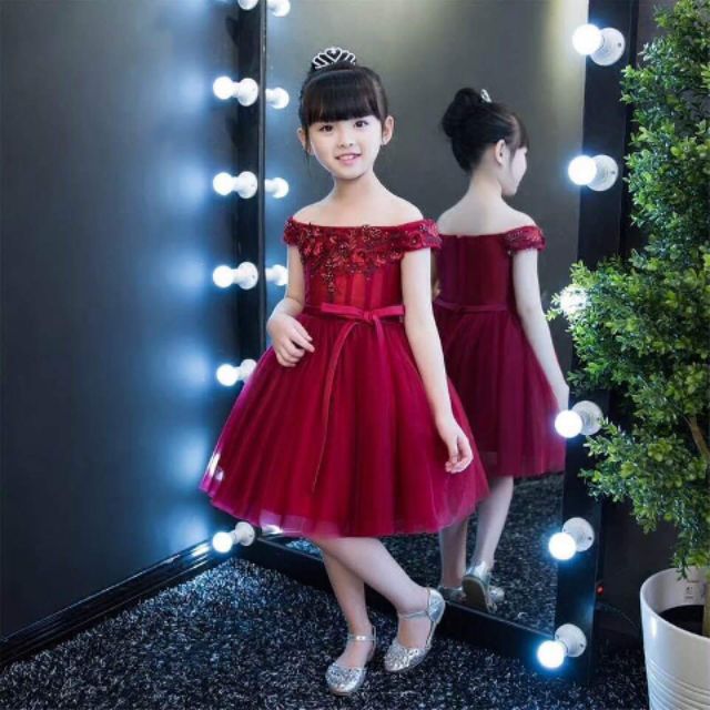 off shoulder dress for kids