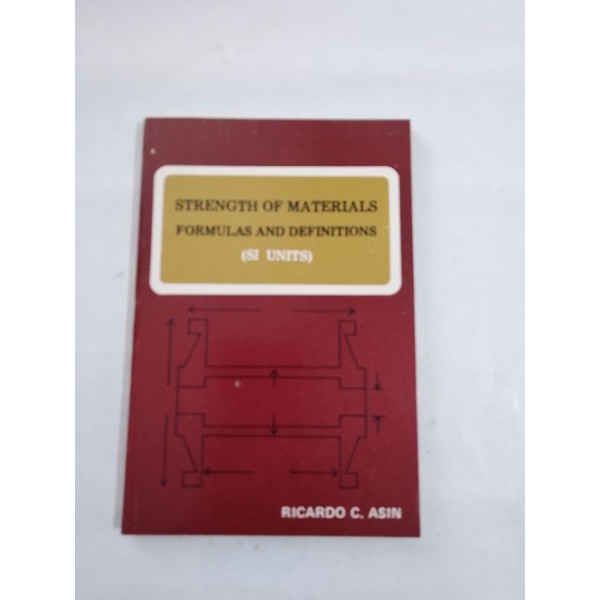 Strength Of Materials Formulas And Definitions SI Units Asin Shopee 